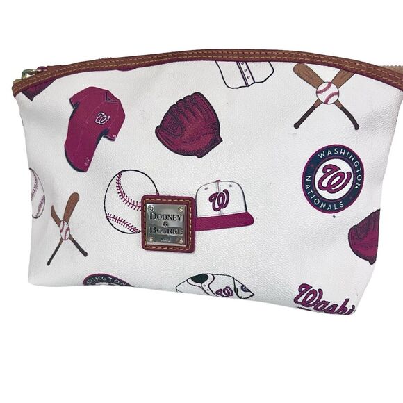 Dooney & Bourke Washington Nationals Logo MLB Coated Cotton Cosmetic Case Clutch - Picture 3 of 12